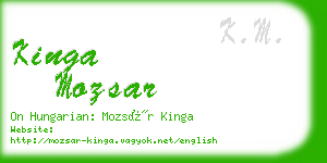 kinga mozsar business card